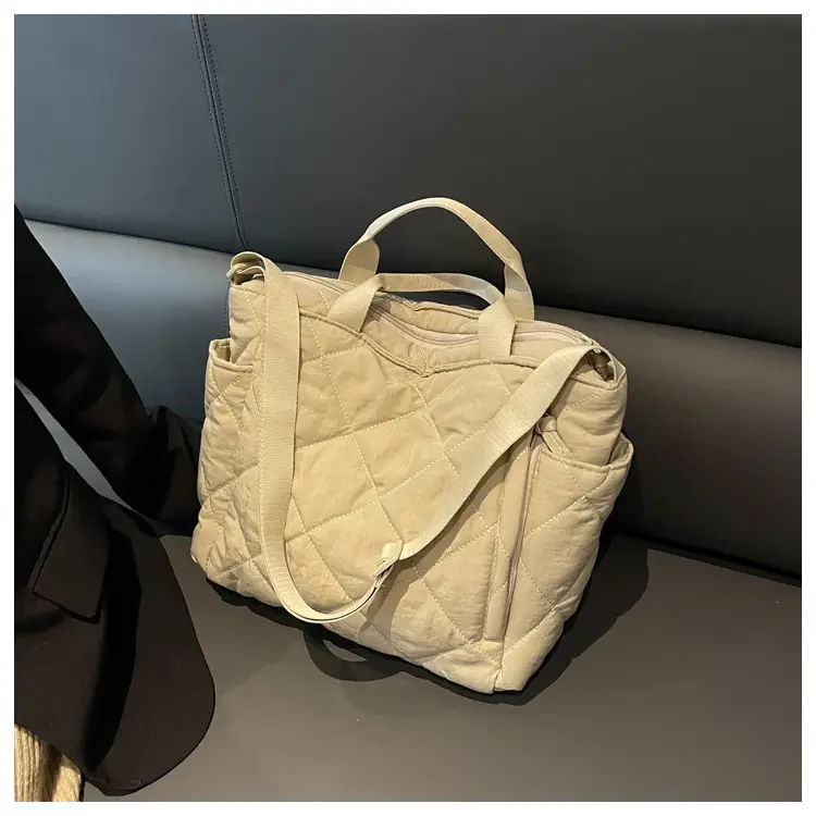 Women's Quilted Crossbody Bag Beige 2026 — feature 117