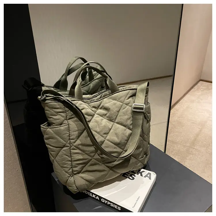 Women's Quilted Crossbody Bag Beige 2026 — feature 124