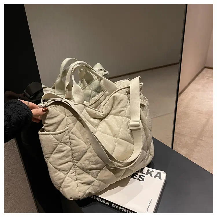 Women's Quilted Crossbody Bag Beige 2026 — feature 125