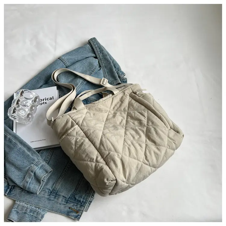 Women's Quilted Crossbody Bag Beige 2026 — feature 132