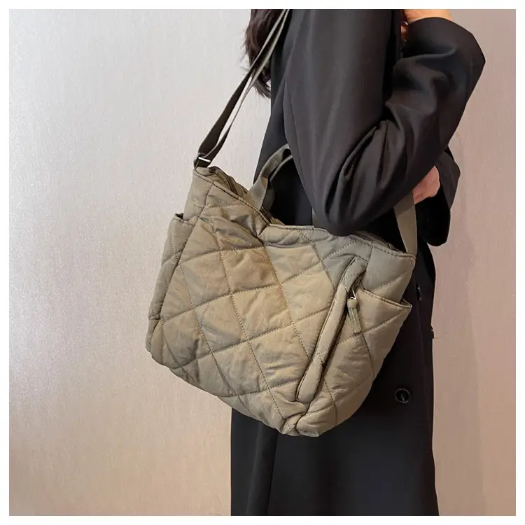 Women's Quilted Crossbody Bag Beige 2026 — feature 15