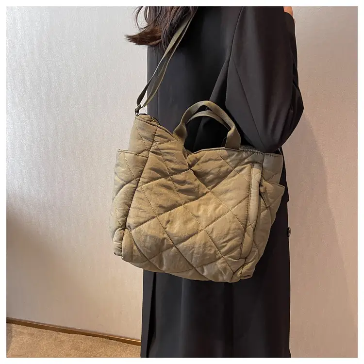 Women's Quilted Crossbody Bag Beige 2026 — feature 17