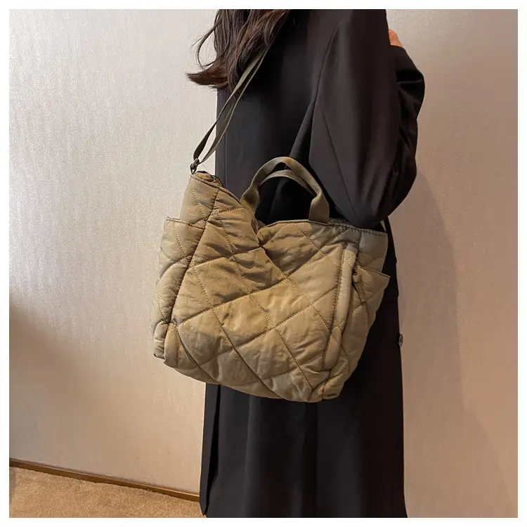 Women's Quilted Crossbody Bag Beige 2026 — feature 18