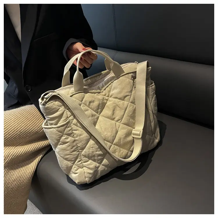 Women's Quilted Crossbody Bag Beige 2026 — feature 37