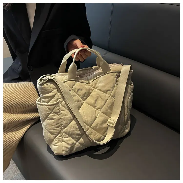 Women's Quilted Crossbody Bag Beige 2026 — feature 38
