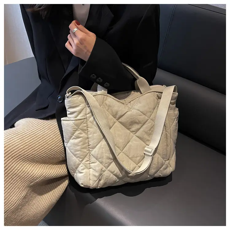 Women's Quilted Crossbody Bag Beige 2026 — feature 40