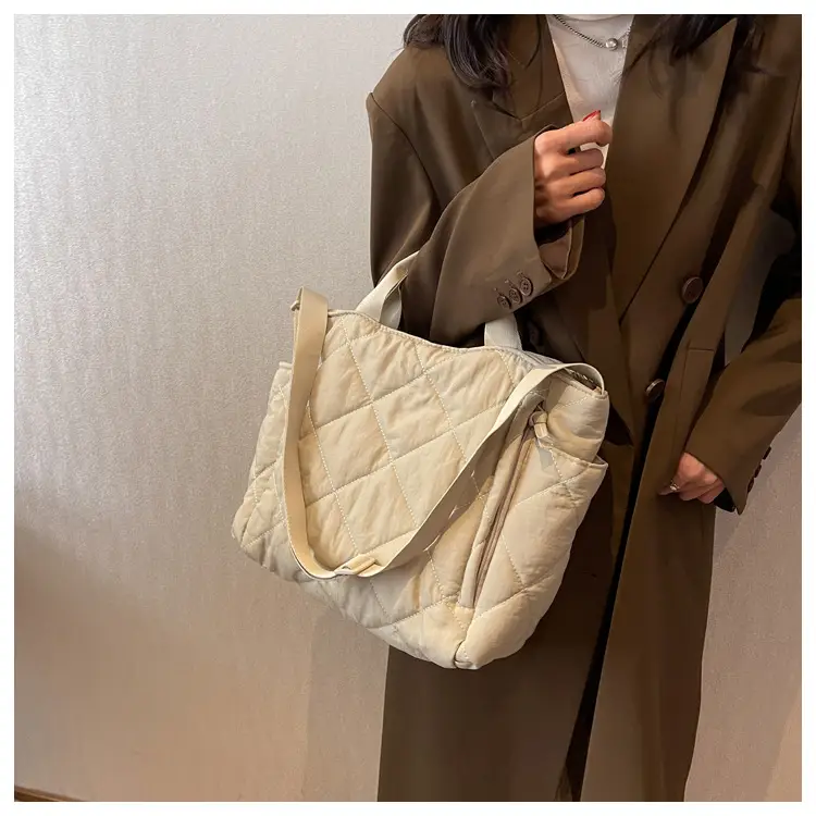 Women's Quilted Crossbody Bag Beige 2026 — feature 42