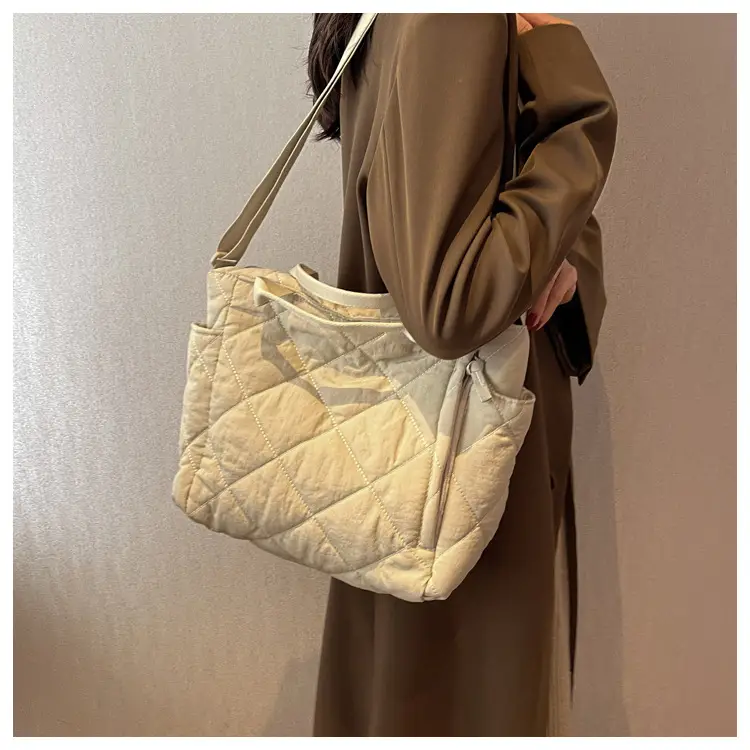Women's Quilted Crossbody Bag Beige 2026 — feature 43