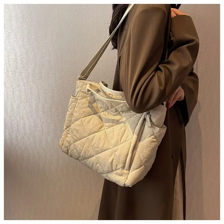 Women's Quilted Crossbody Bag Beige 2026 — feature 44