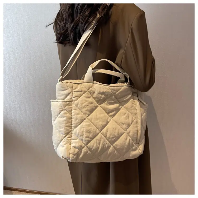 Women's Quilted Crossbody Bag Beige 2026 — feature 45