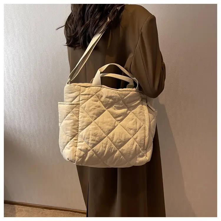 Women's Quilted Crossbody Bag Beige 2026 — feature 46