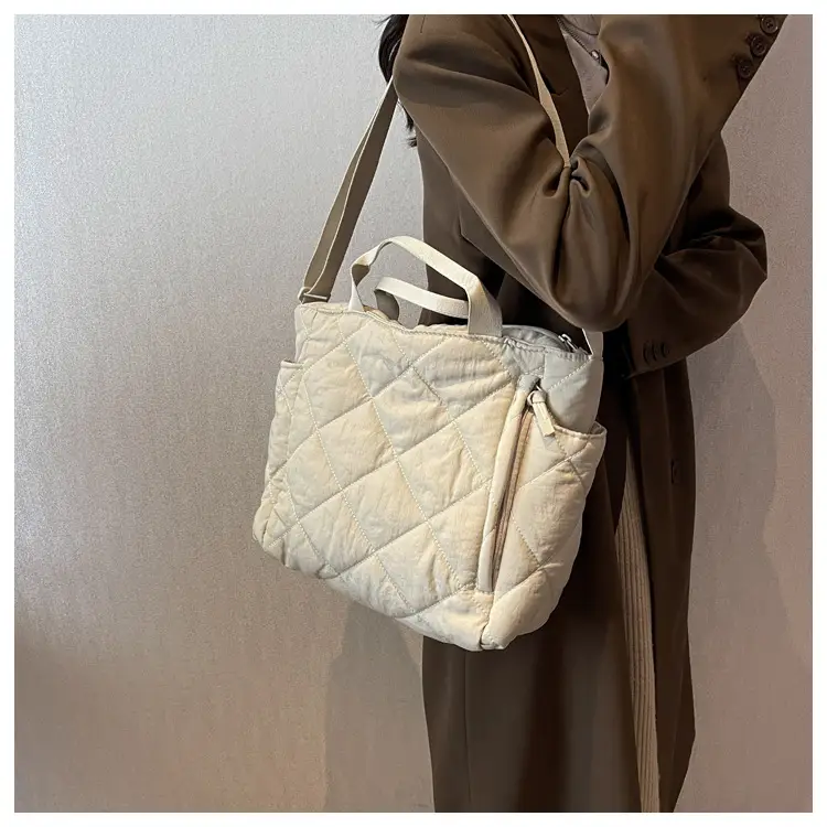 Women's Quilted Crossbody Bag Beige 2026 — feature 47