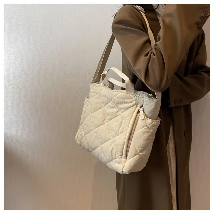Women's Quilted Crossbody Bag Beige 2026 — feature 48