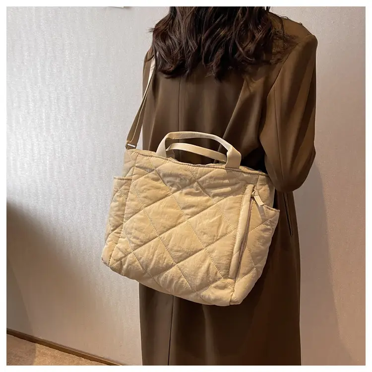 Women's Quilted Crossbody Bag Beige 2026 — feature 50