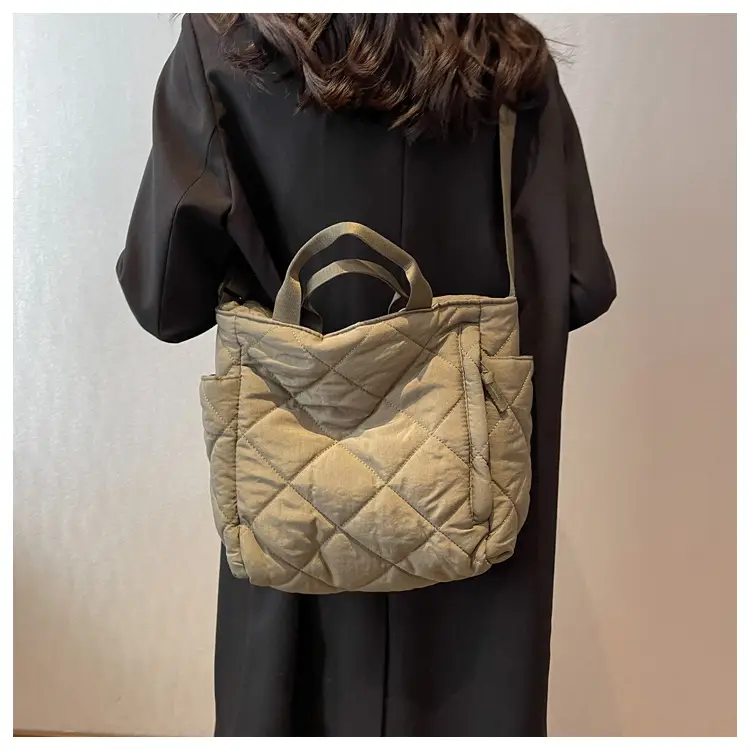 Women's Quilted Crossbody Bag Beige 2026 — feature 60