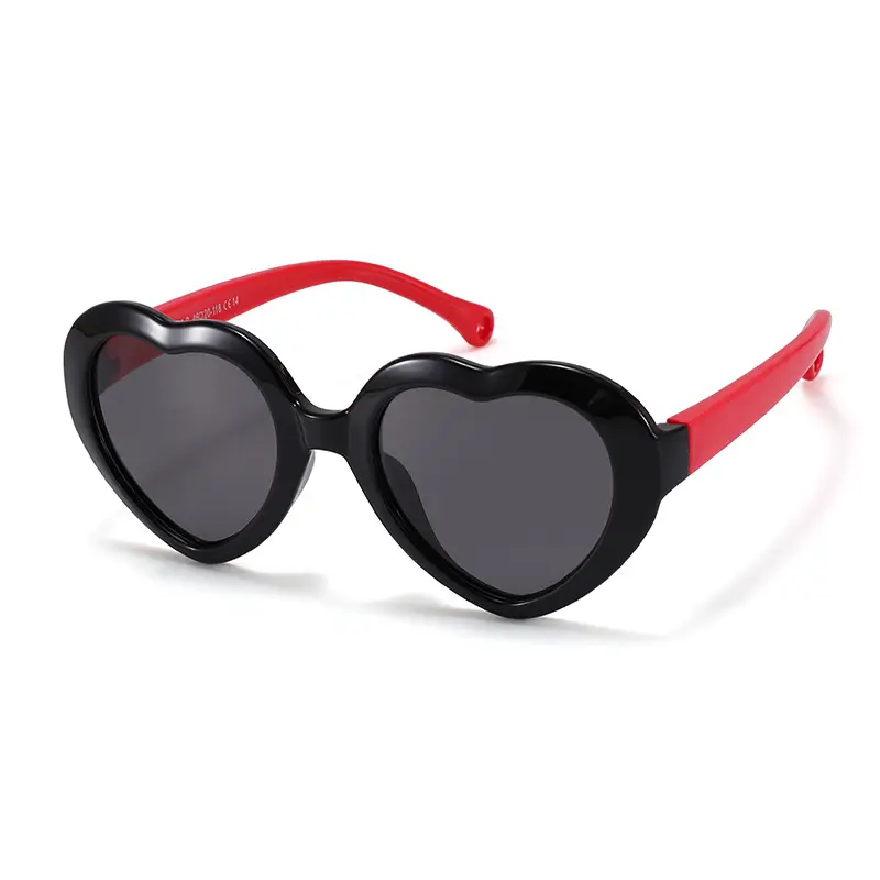 Heart-Shaped Silicone Sunglasses for Kids Unisex 2026