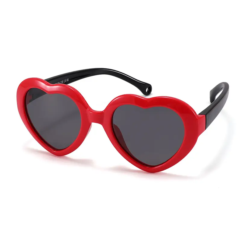 Heart-Shaped Silicone Sunglasses for Kids Unisex 2026