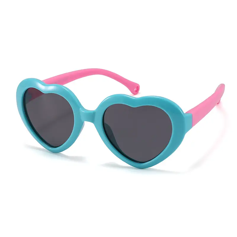 Heart-Shaped Silicone Sunglasses for Kids Unisex 2026