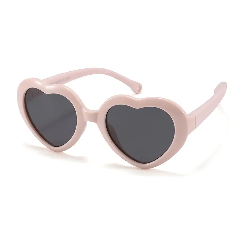 Heart-Shaped Silicone Sunglasses for Kids Unisex 2026