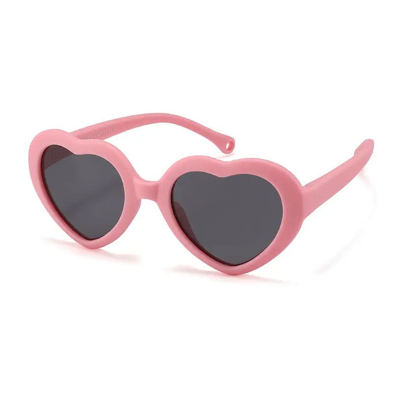 Heart-Shaped Silicone Sunglasses for Kids Unisex 2026