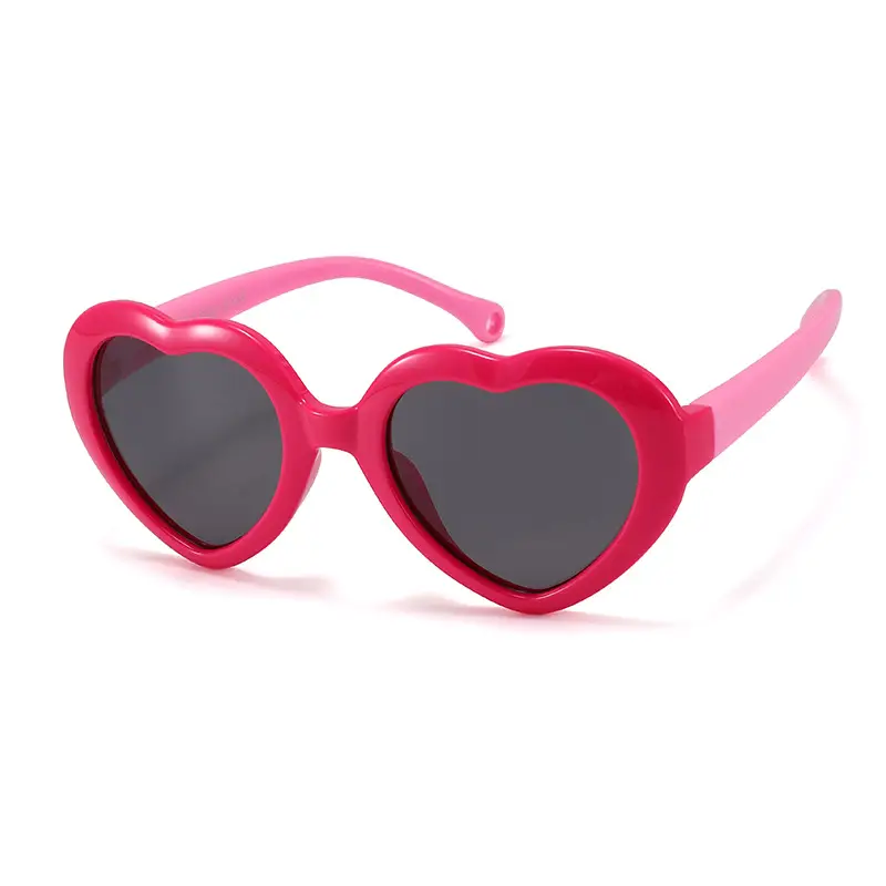 Heart-Shaped Silicone Sunglasses for Kids Unisex 2026