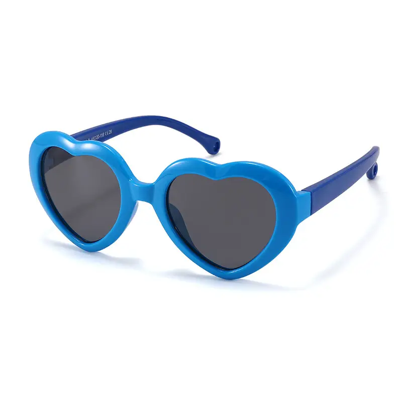 Heart-Shaped Silicone Sunglasses for Kids Unisex 2026