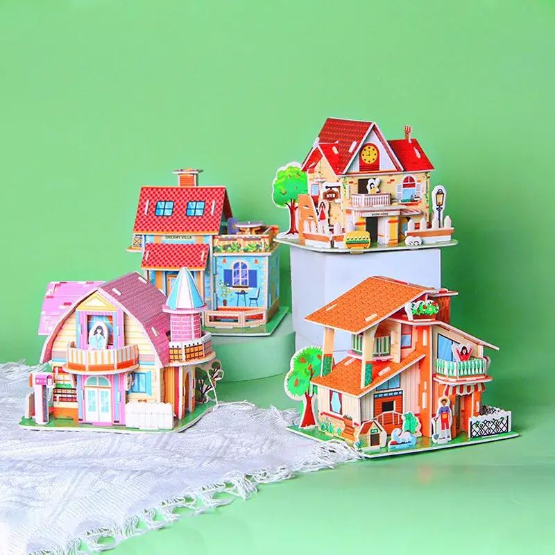 3D Tropical Cabin Puzzle for Kids Educational Toy