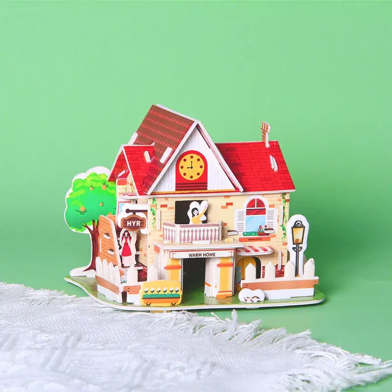 3D Tropical Cabin Puzzle for Kids Educational Toy