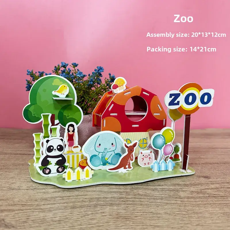 3D Tropical Cabin Puzzle for Kids Educational Toy