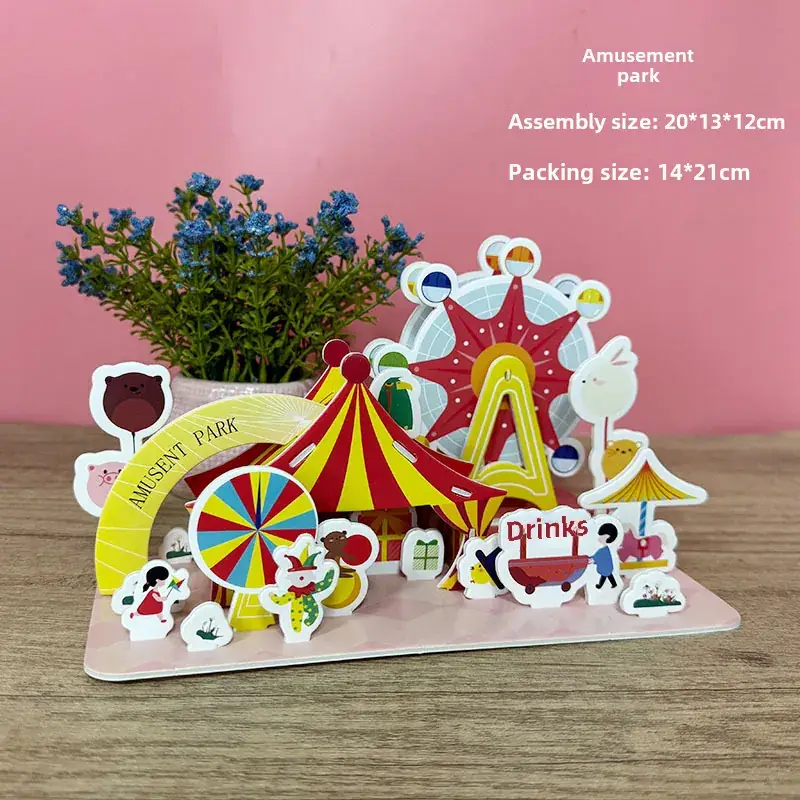 3D Tropical Cabin Puzzle for Kids Educational Toy