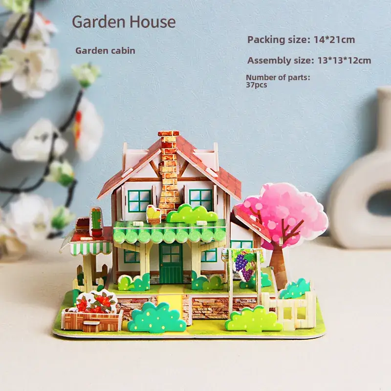 3D Tropical Cabin Puzzle for Kids Educational Toy