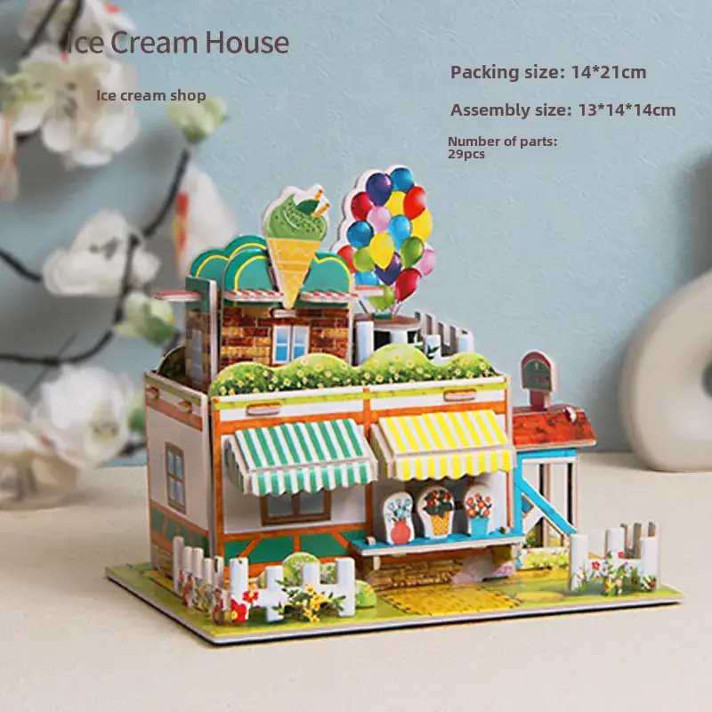 3D Tropical Cabin Puzzle for Kids Educational Toy