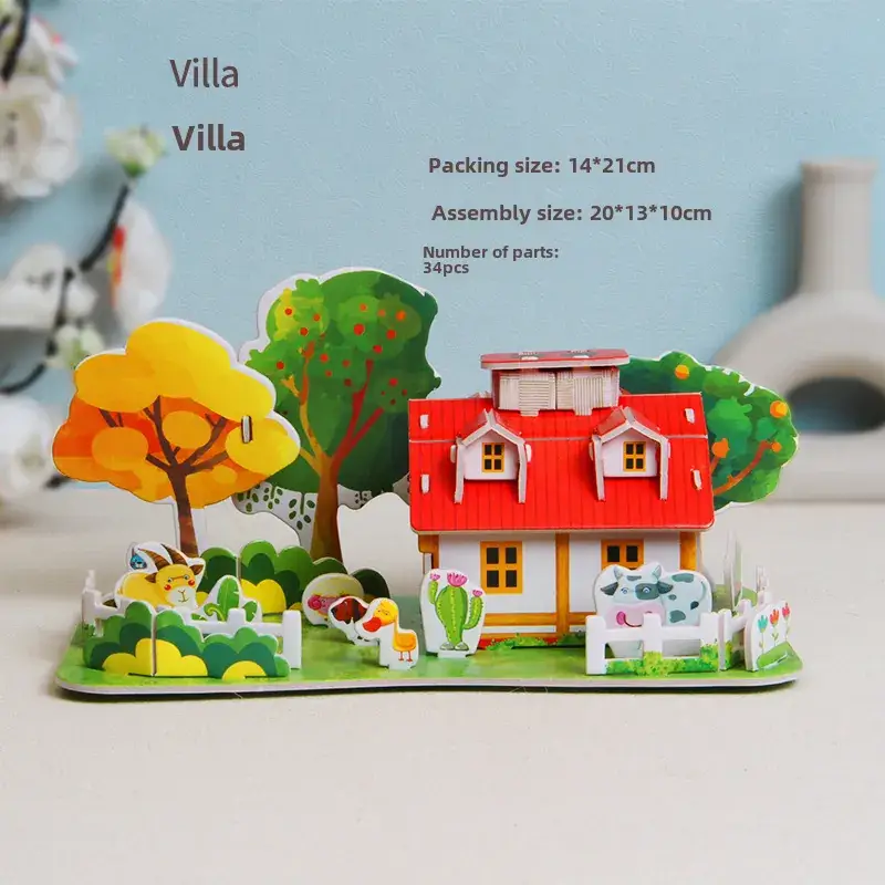 3D Tropical Cabin Puzzle for Kids Educational Toy