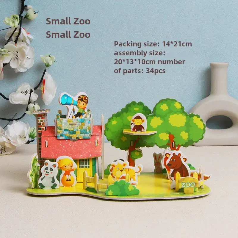 3D Tropical Cabin Puzzle for Kids Educational Toy