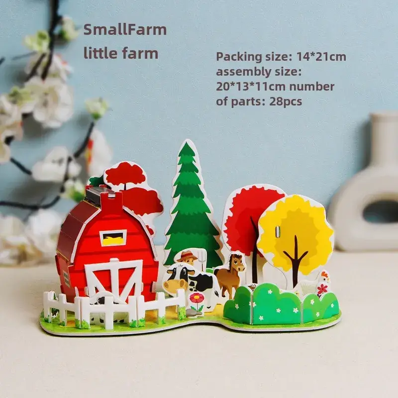 3D Tropical Cabin Puzzle for Kids Educational Toy