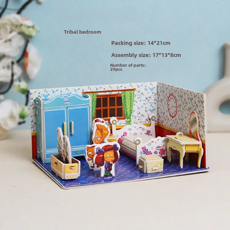 3D Tropical Cabin Puzzle for Kids Educational Toy