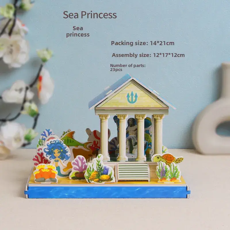 3D Tropical Cabin Puzzle for Kids Educational Toy