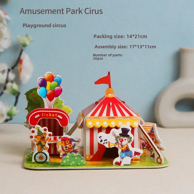 3D Tropical Cabin Puzzle for Kids Educational Toy