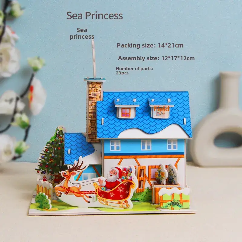 3D Tropical Cabin Puzzle for Kids Educational Toy