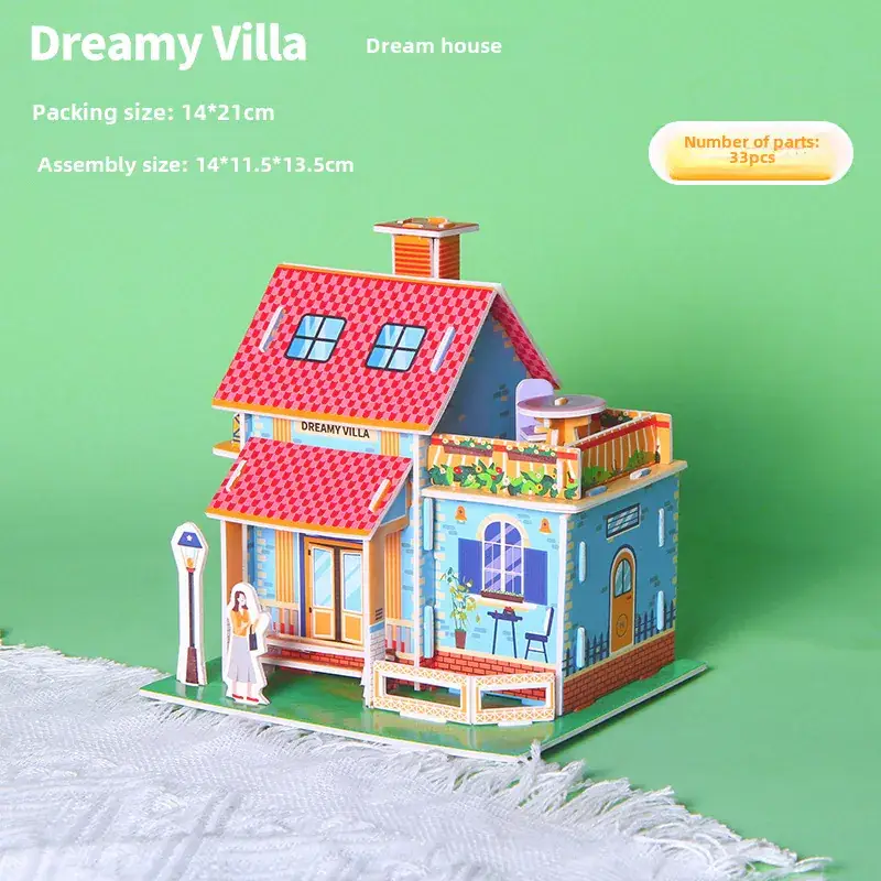 3D Tropical Cabin Puzzle for Kids Educational Toy