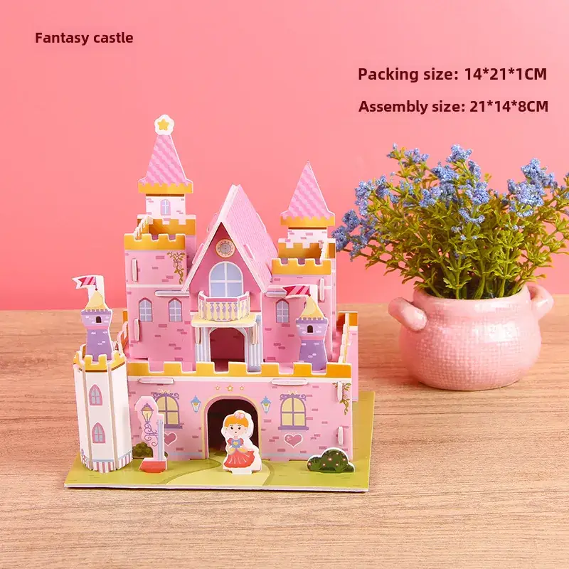 3D Tropical Cabin Puzzle for Kids Educational Toy