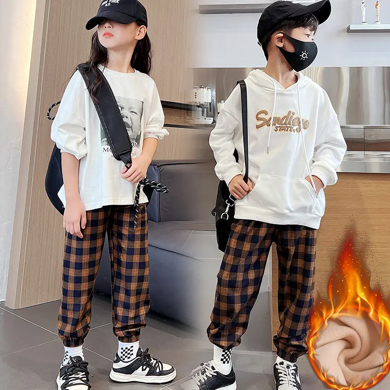 Winter Fleece Casual Pants for Kids Boys Girls Small Medium