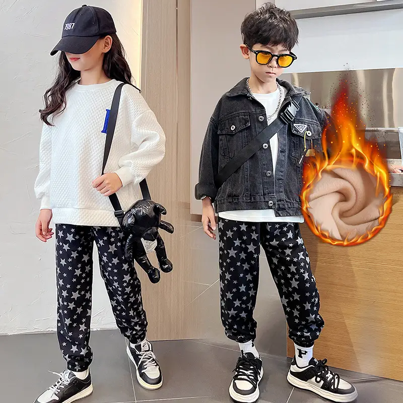 Winter Fleece Casual Pants for Kids Boys Girls Small Medium