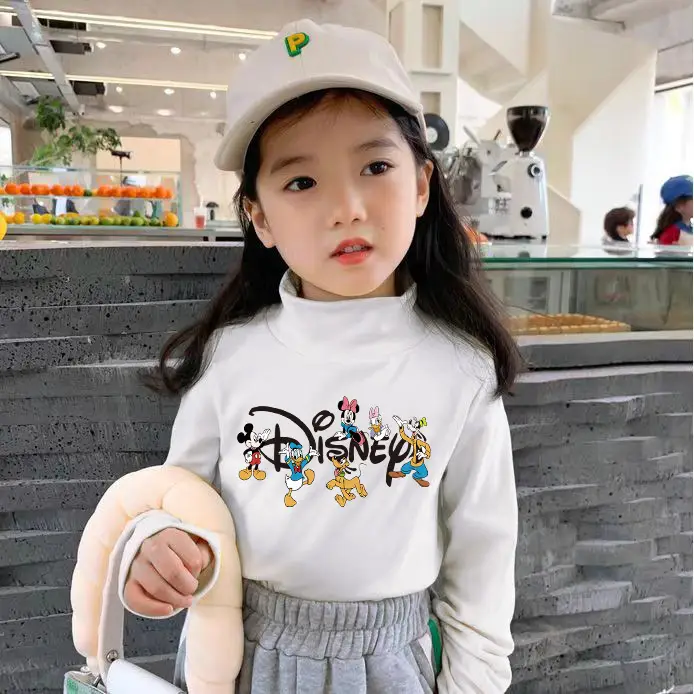 Girls Turtleneck Thermal Underwear Green Cartoon Print — feature 1