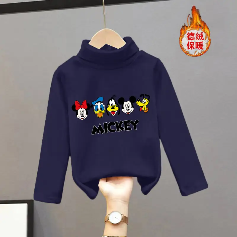 Girls Turtleneck Thermal Underwear Green Cartoon Print - Image 10