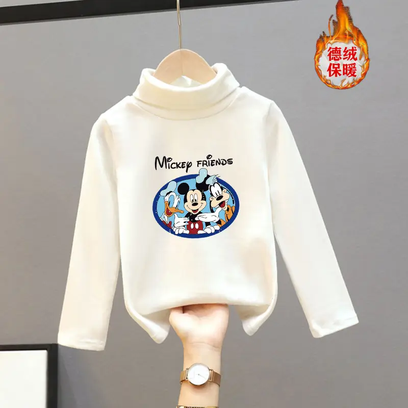 Girls Turtleneck Thermal Underwear Green Cartoon Print - Image 11