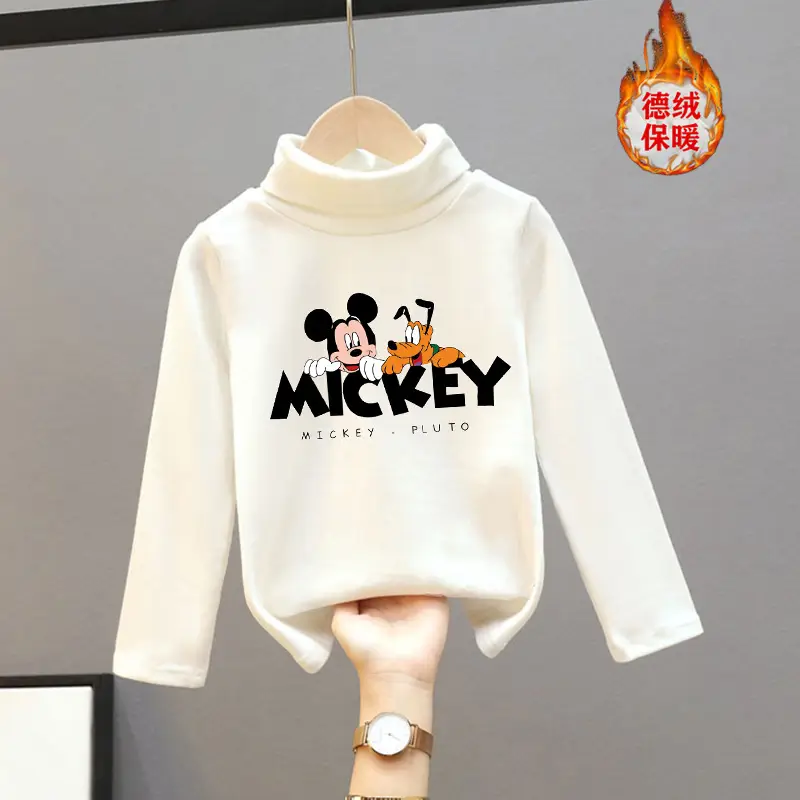Girls Turtleneck Thermal Underwear Green Cartoon Print - Image 26