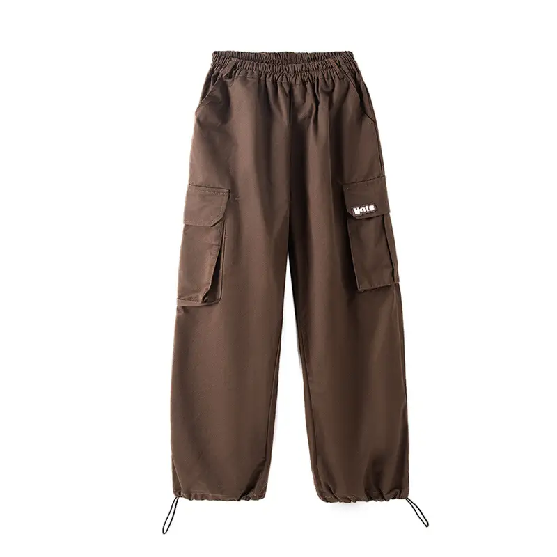 Hip-Hop Boys Brown Streetwear Suit Autumn Winter - Image 2