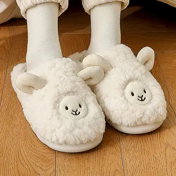 Cotton slippers men's non-slip waterproof down cotton slippers men's indoor warm home thick-soled wool slippers home wholesale — feature 6