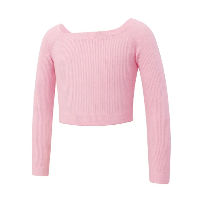 Girls Cotton V-Neck Sweaters Pink Blue Purple Grey - Image 4